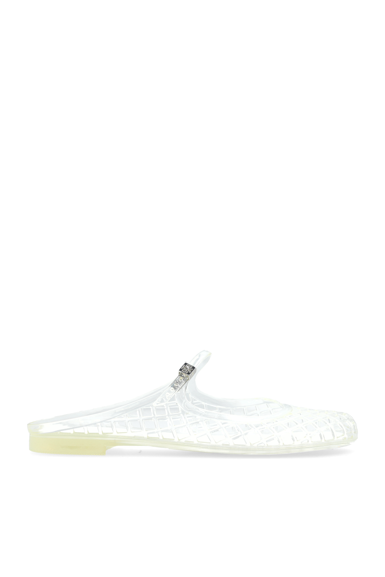 【送料&関税込】Tory Burch Transparent Rubber Mellow Slipper Mellow Mary Jane mules in transparent - Tory Burch | Mytheresa
